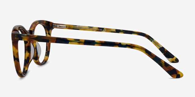Griffin Amber & Navy AcetateEyeglass Frames from EyeBuyDirect, Side View