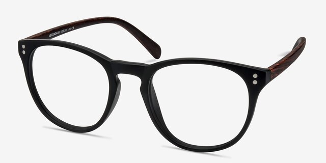 Legendary Black & Brown PlasticEyeglass Frames from EyeBuyDirect, Angle View