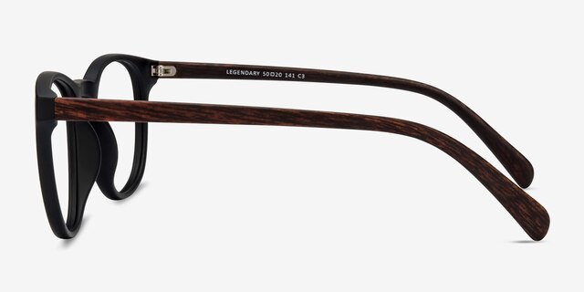 Legendary Black & Brown PlasticEyeglass Frames from EyeBuyDirect, Side View