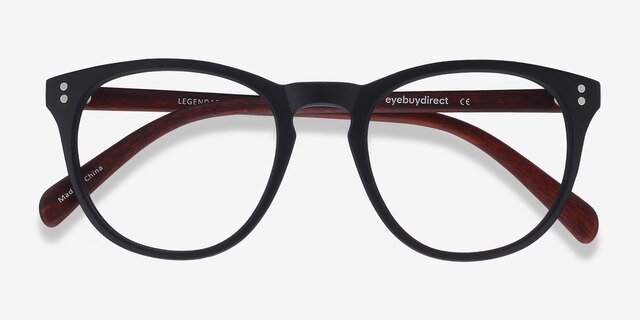 Legendary Black & Brown PlasticEyeglass Frames from EyeBuyDirect, Closed View