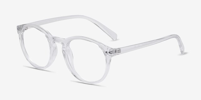 Revolution Transparent PlastiqueMontures de lunettes de vue d'EyeBuyDirect, Vue d'Angle