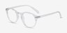Revolution Transparent PlastiqueMontures de lunettes de vue d'EyeBuyDirect, Vue d'Angle