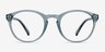 Revolution Clear Blue PlasticEyeglass Frames from EyeBuyDirect, Front View