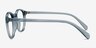 Revolution Clear Blue PlasticEyeglass Frames from EyeBuyDirect, Side View