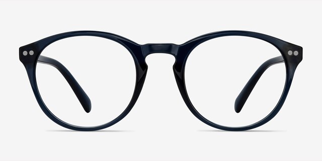 Revolution Navy PlasticEyeglass Frames from EyeBuyDirect, Front View