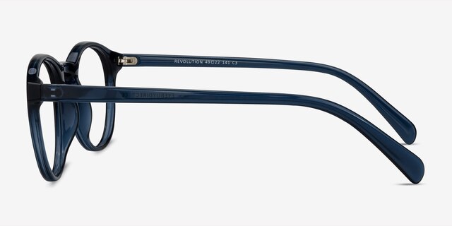 Revolution Navy PlasticEyeglass Frames from EyeBuyDirect, Side View