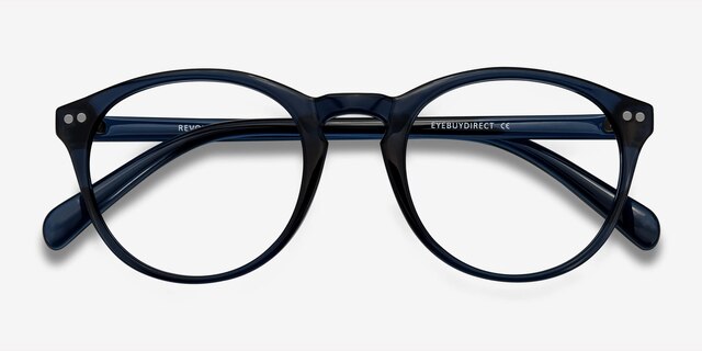 Revolution Navy PlasticEyeglass Frames from EyeBuyDirect, Closed View