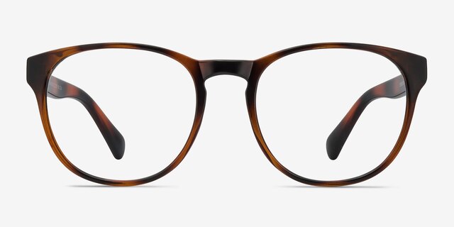 Heartbeat Brown PlasticEyeglass Frames from EyeBuyDirect, Front View