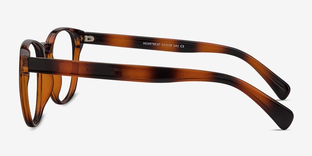 Heartbeat Brown PlasticEyeglass Frames from EyeBuyDirect, Side View