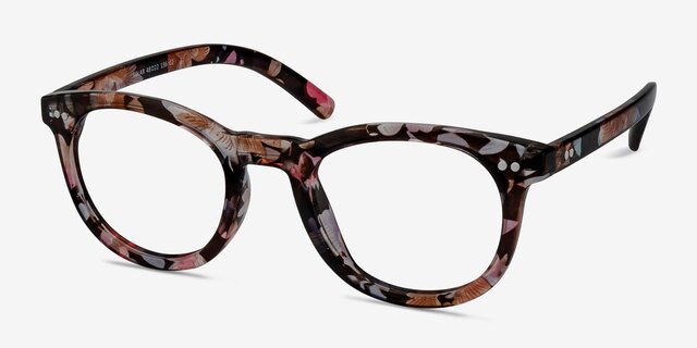 Solar Floral PlasticEyeglass Frames from EyeBuyDirect, Angle View