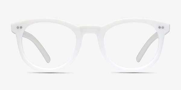 Solar Matte White Plastic Eyeglass Frames