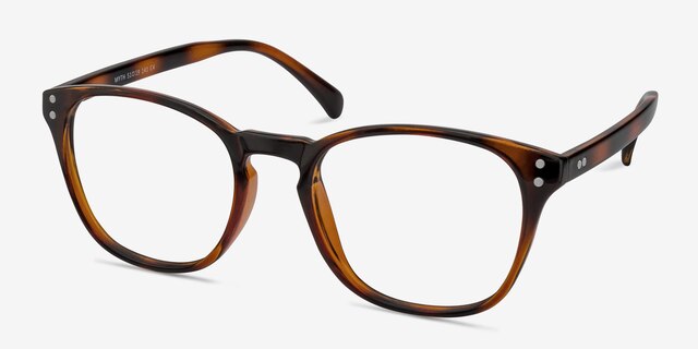 Myth Brown PlasticEyeglass Frames from EyeBuyDirect, Angle View