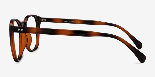 Myth Brown PlasticEyeglass Frames from EyeBuyDirect, Side View