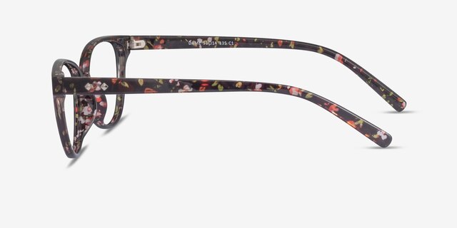 Dame Fleuries PlastiqueMontures de lunettes de vue d'EyeBuyDirect, Vue de Côté