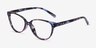 Dame Pink Floral PlasticEyeglass Frames from EyeBuyDirect, Angle View