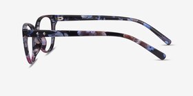 Dame Pink Floral Plastique Montures de lunettes de vue d'EyeBuyDirect, Vue de Côté