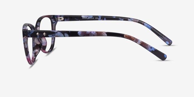 Dame Pink Floral PlasticEyeglass Frames from EyeBuyDirect, Side View