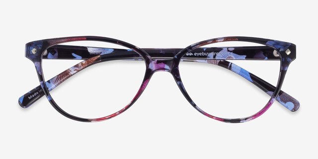 Dame Pink Floral PlasticEyeglass Frames from EyeBuyDirect, Closed View