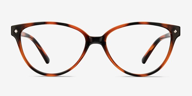 Dame Tortoise PlasticEyeglass Frames from EyeBuyDirect, Front View