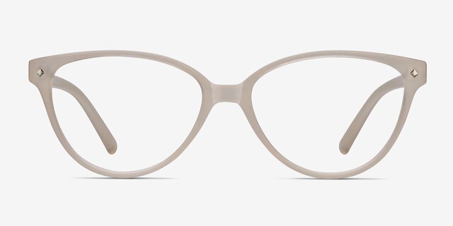 Dame Matte Clear PlasticEyeglass Frames from EyeBuyDirect, Front View