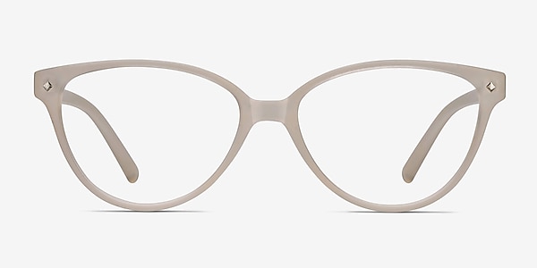 Dame Matte Clear Plastic Eyeglass Frames