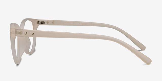 Dame Matte Clear PlasticEyeglass Frames from EyeBuyDirect, Side View