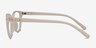 Dame Matte Clear PlasticEyeglass Frames from EyeBuyDirect, Side View