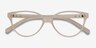 Dame Matte Clear PlasticEyeglass Frames from EyeBuyDirect, Closed View