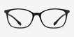 Glider Black PlasticEyeglass Frames from EyeBuyDirect, Front View