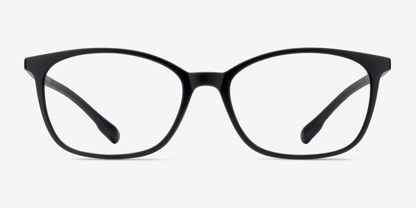 Glider Black Plastic Eyeglass Frames