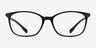 Glider Black PlasticEyeglass Frames from EyeBuyDirect, Front View