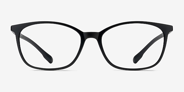 Glider Black Plastic Eyeglass Frames