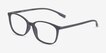 Glider Black PlasticEyeglass Frames from EyeBuyDirect, Angle View