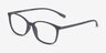 Glider Black PlasticEyeglass Frames from EyeBuyDirect, Angle View