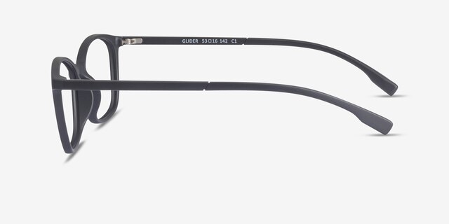 Glider Black PlasticEyeglass Frames from EyeBuyDirect, Side View