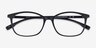 Glider Black PlasticEyeglass Frames from EyeBuyDirect, Closed View