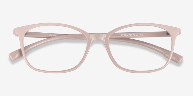 Glider Gris PlastiqueMontures de lunettes de vue d'EyeBuyDirect, Vue Rapprochée