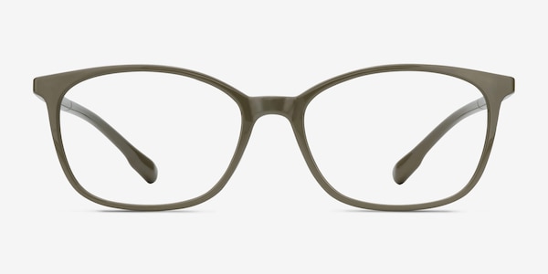 Glider Olive Green Plastic Eyeglass Frames