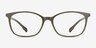 Glider Olive Green PlasticEyeglass Frames from EyeBuyDirect, Front View