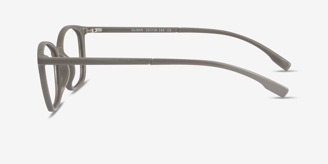 Glider Olive Green PlasticEyeglass Frames from EyeBuyDirect, Side View