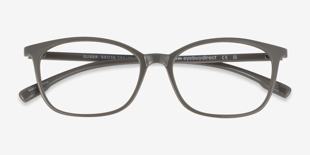 Glider Olive Green PlasticEyeglass Frames from EyeBuyDirect, Closed View