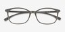 Glider Olive Green PlasticEyeglass Frames from EyeBuyDirect, Closed View