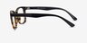 Drama Black Brown PlasticEyeglass Frames from EyeBuyDirect, Side View