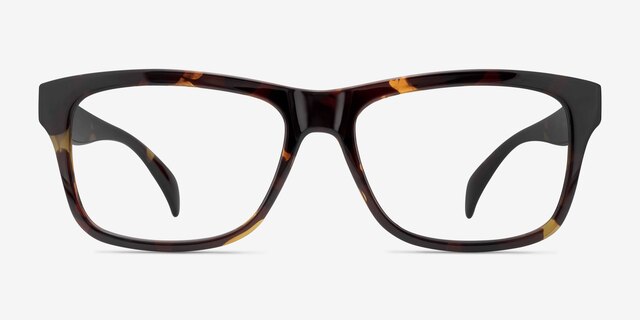 Gamble Tortoise PlasticEyeglass Frames from EyeBuyDirect, Front View