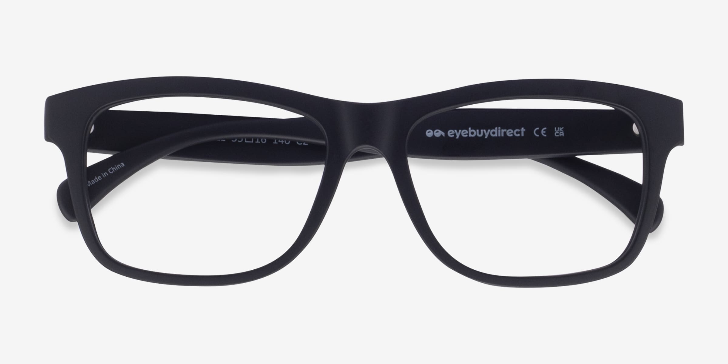 Gamble Rectangle Matte Black Full Rim Eyeglasses | Eyebuydirect Canada