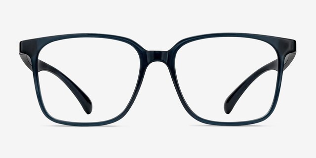 Blocks Bleu marine PlastiqueMontures de lunettes de vue d'EyeBuyDirect, Vue de Face