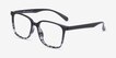 Blocks Black Clear PlasticEyeglass Frames from EyeBuyDirect, Angle View