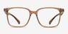Blocks Clear Brown PlasticEyeglass Frames from EyeBuyDirect, Front View