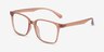 Blocks Clear Brown PlasticEyeglass Frames from EyeBuyDirect, Angle View