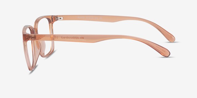 Blocks Clear Brown PlasticEyeglass Frames from EyeBuyDirect, Side View